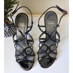 Stuart Weitzman Strappy Leather Heels 6